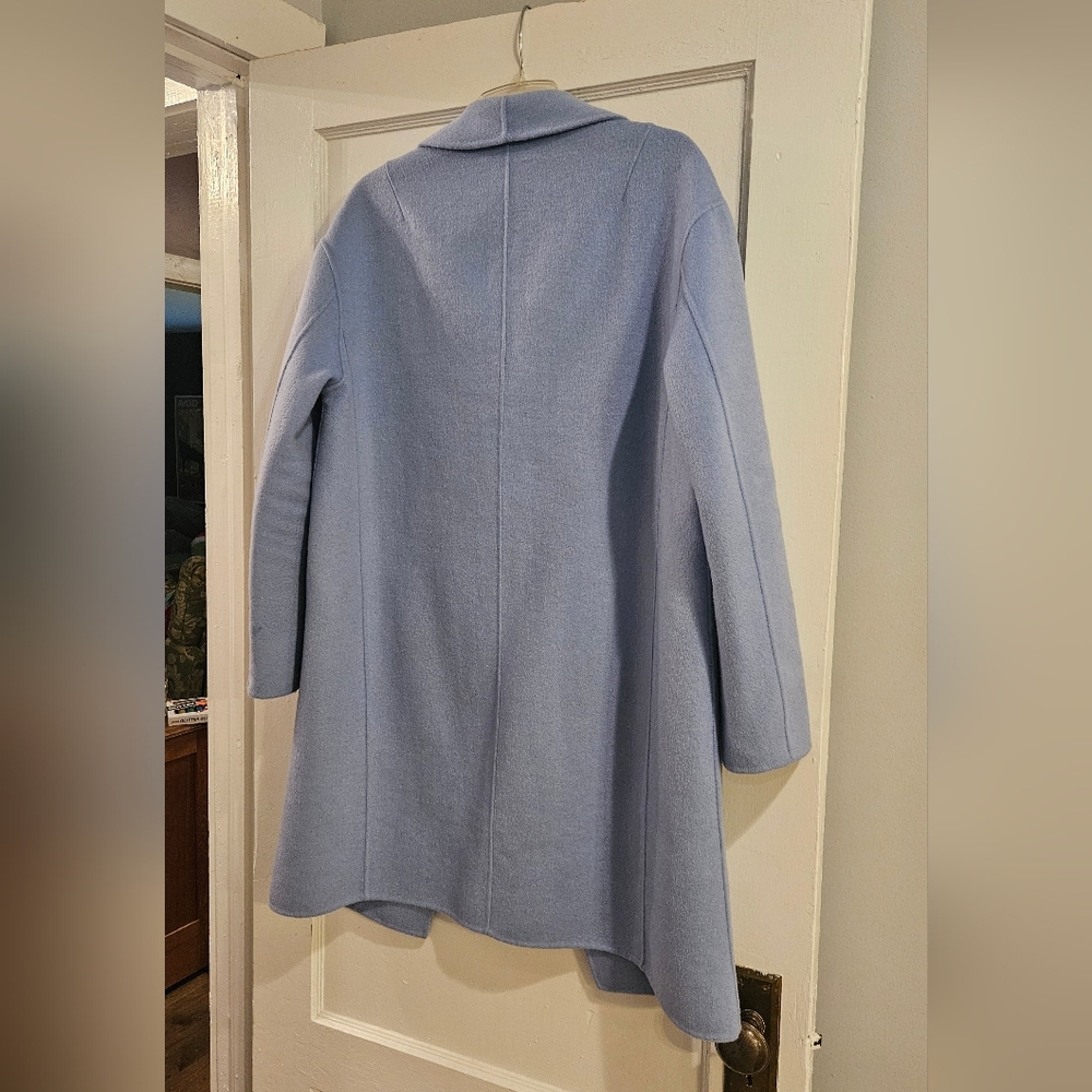 GUESS Women's Light Blue Open Front Coat - Size Medium - Picture 3 of 6